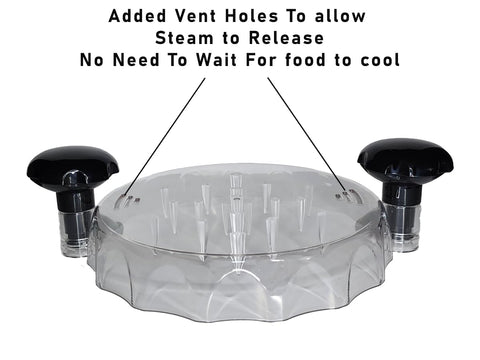 Transparent vented lid on IntraValue shredder allows visibility while shredding