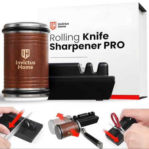 Invictus Home rolling sharpener roller with ergonomic grip for precise sharpening