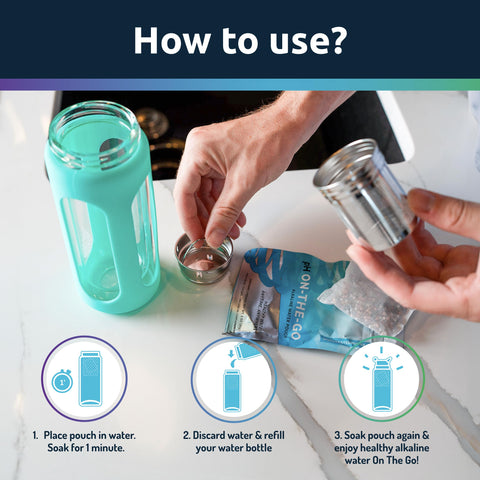 Invigorated Water pH On-The-Go pouch portable filtration supports alkaline hydration anytime.
