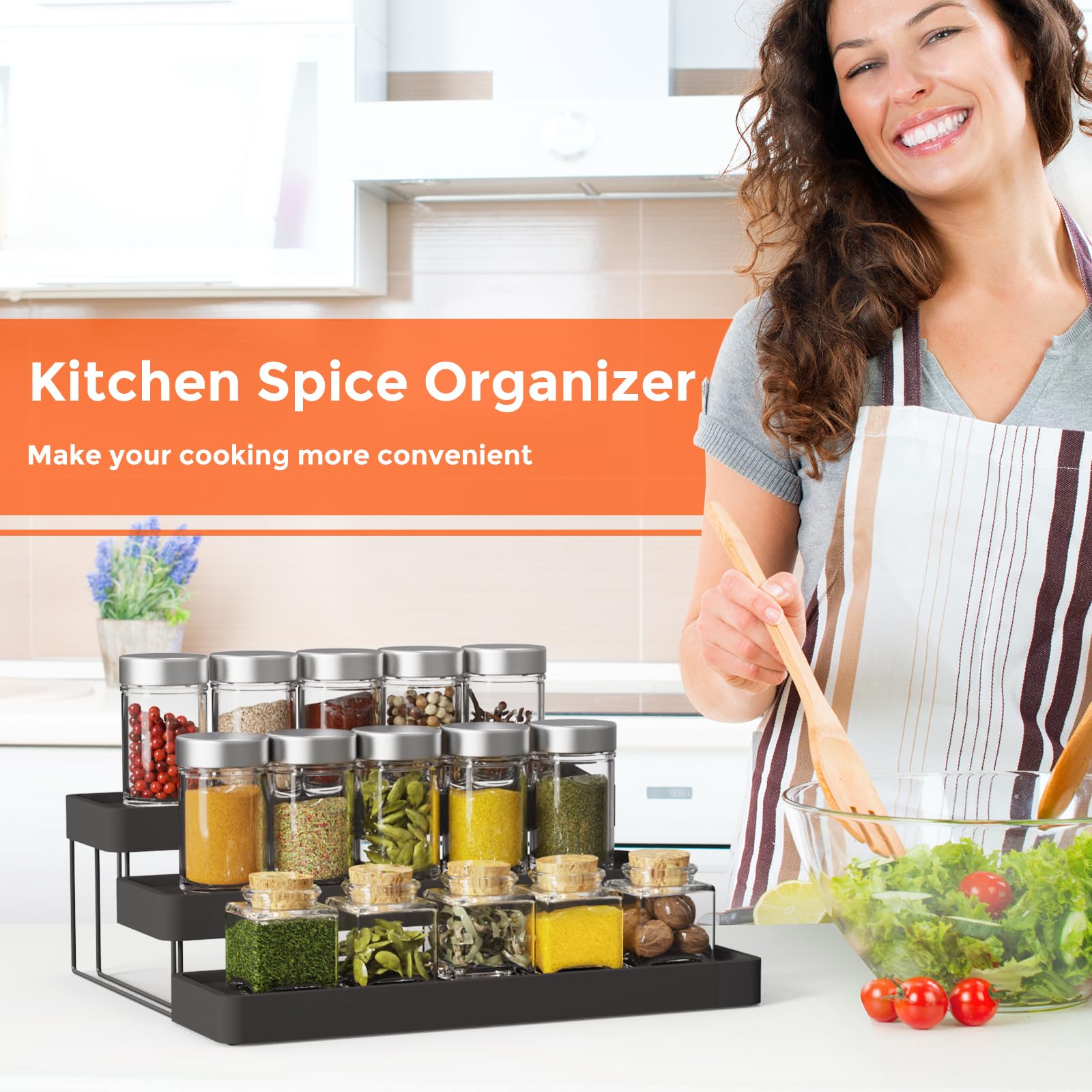 INVOCOO durable construction provides stable kitchen storage.