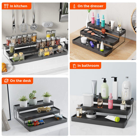 INVOCOO multi-functional rack for condiments, vitamins, and cosmetics.