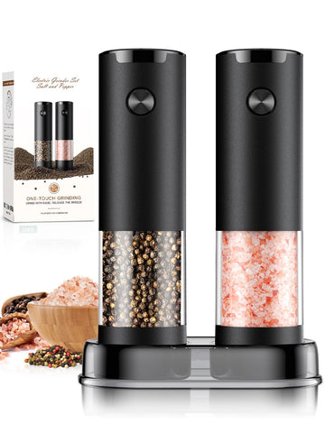 ioion electric salt and pepper grinder with LED light for precise seasoning at night