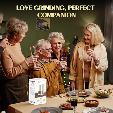 ioion 360-degree rotation and clear see-through design for quick seasoning checks