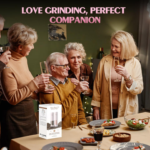 ioion pink grinder set is a gift-ready option for housewarmings or birthdays