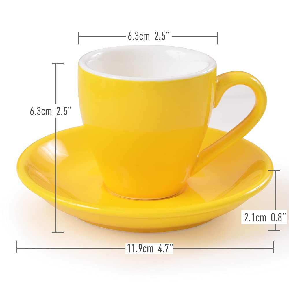 IonEgg close-up of porcelain espresso cup highlighting LEAD-FREE material