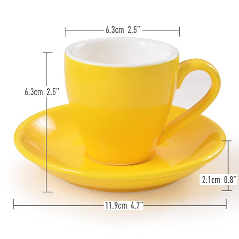IonEgg close-up of porcelain espresso cup highlighting LEAD-FREE material
