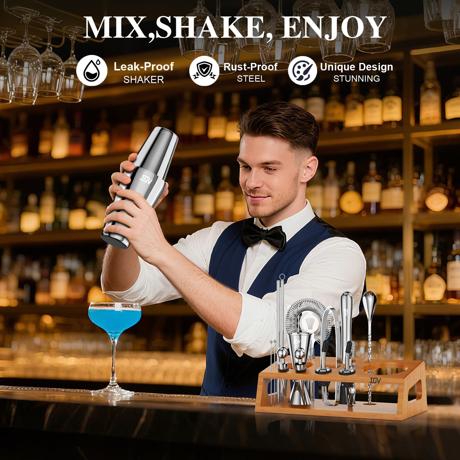 IOV 28-cocktail-recipes booklet provides step-by-step drink ideas