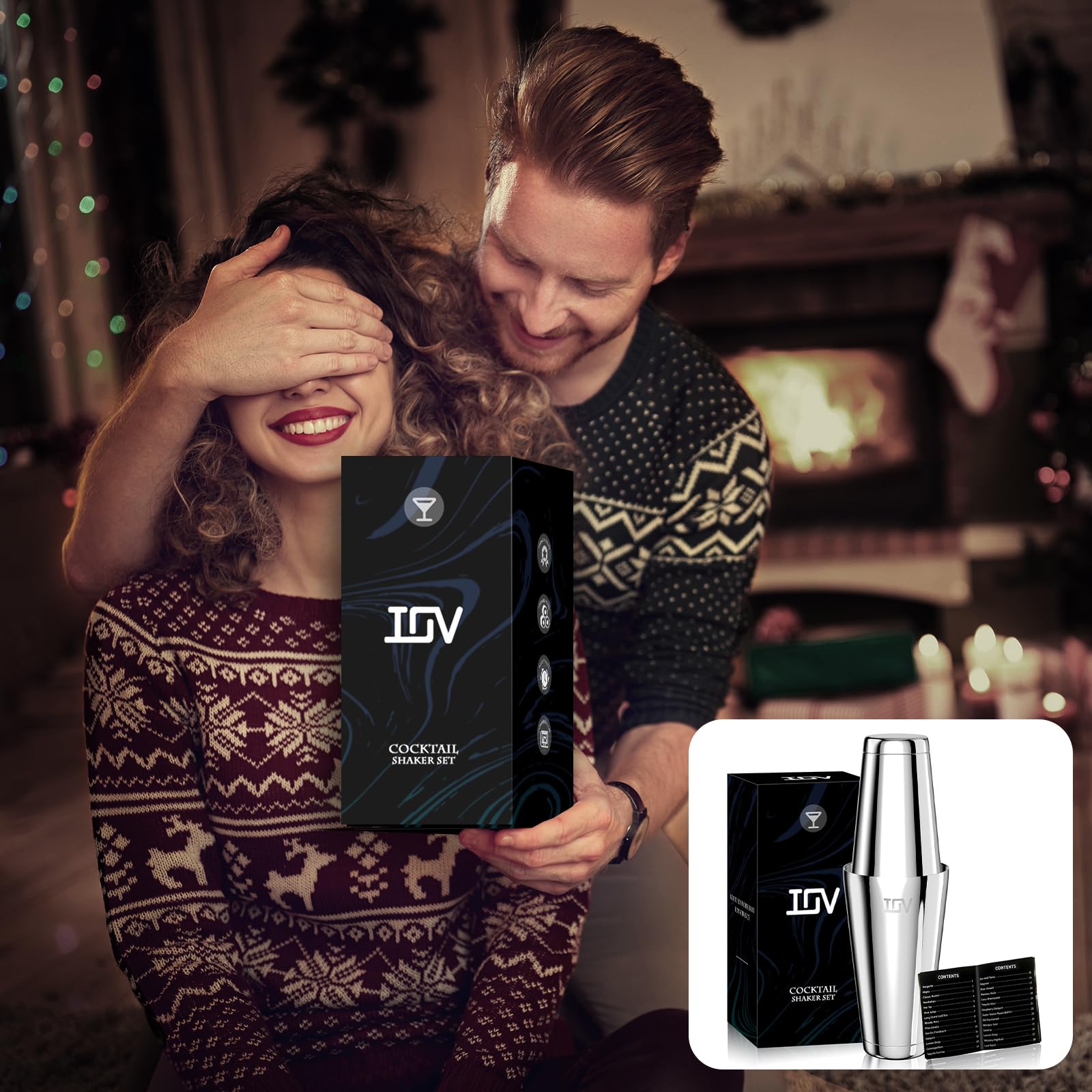 IOV gift-ready shaker set ideal for entertaining or gifting.