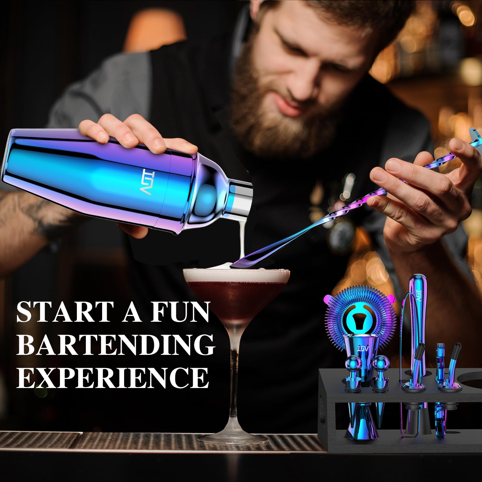 IOV colorful muddler sparks creativity for crafting lively cocktails.