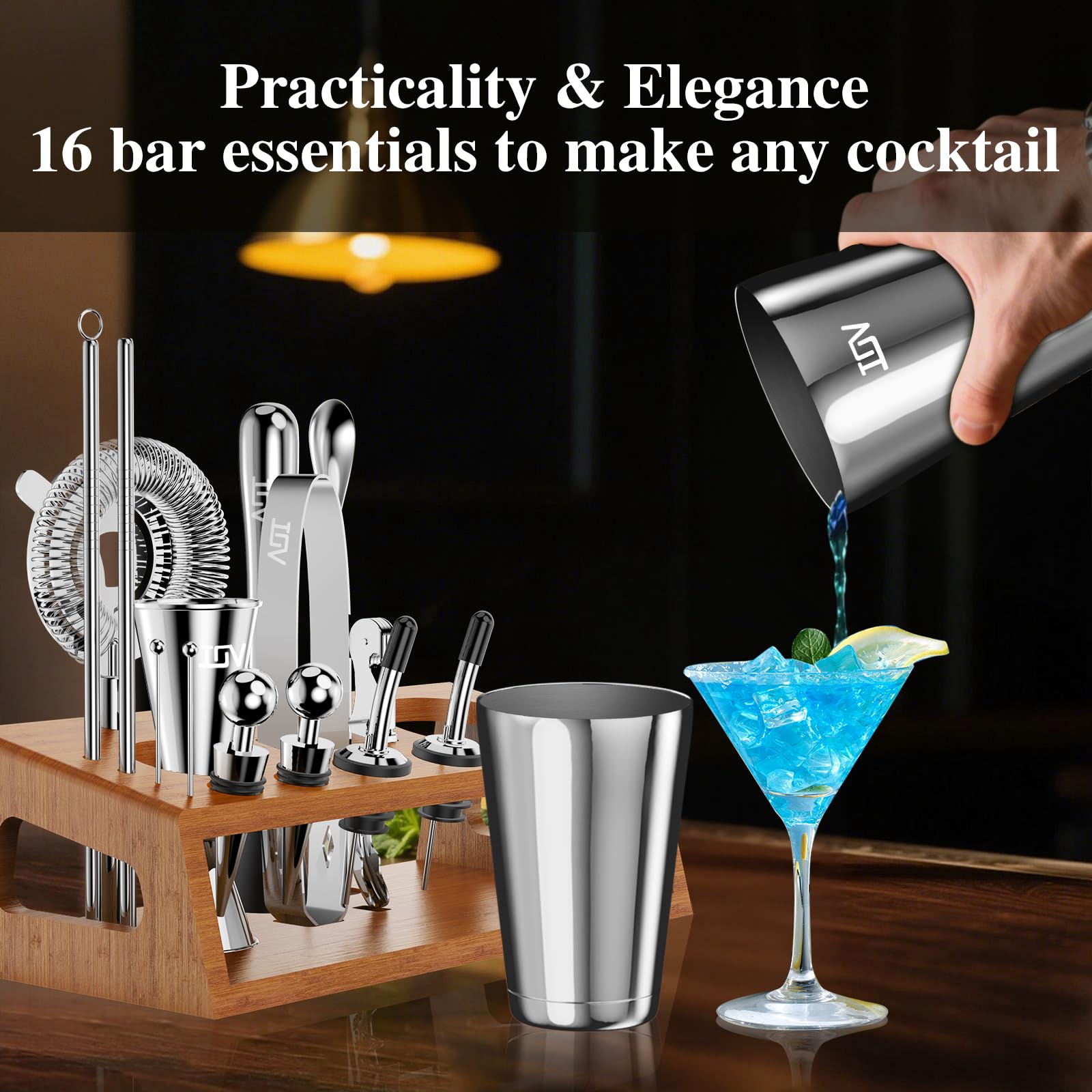 IOV bar set is dishwasher-safe for quick cleanup after entertaining