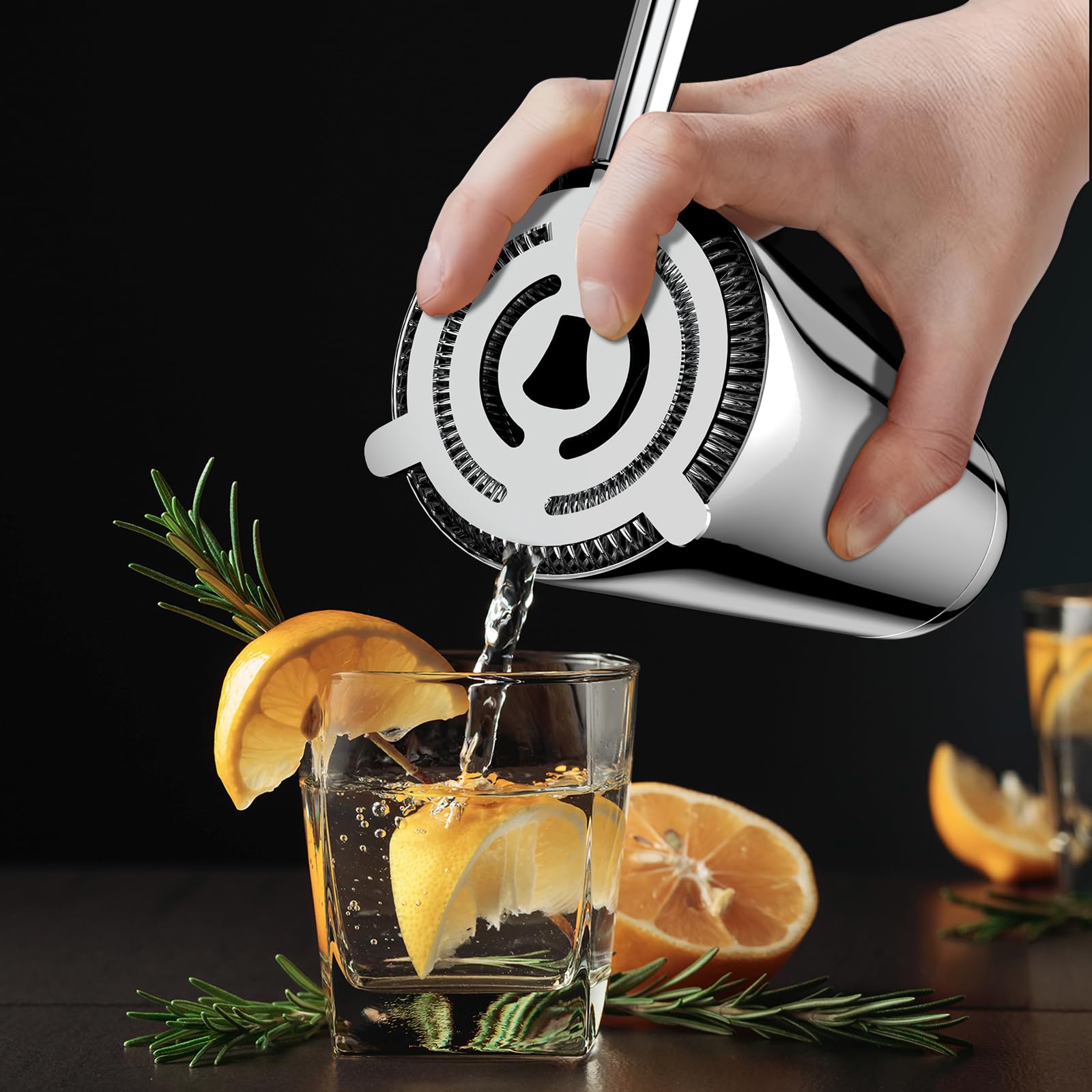 Dishwasher-safe IOV shaker set for convenient cleanup.