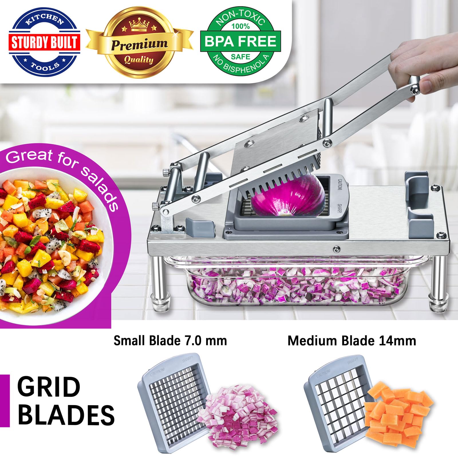 IPOVIPO hand guard protects fingers during precise chopping.
