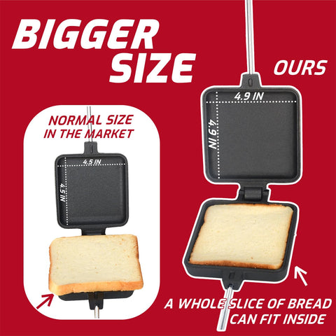 IPROUDER Campfire Pie Iron stored in rugged carrying bag for transport