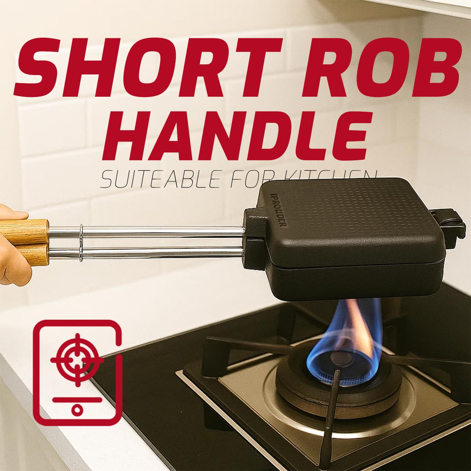 IPROUDER Large 4.9 inch pie iron designed for mountain pies