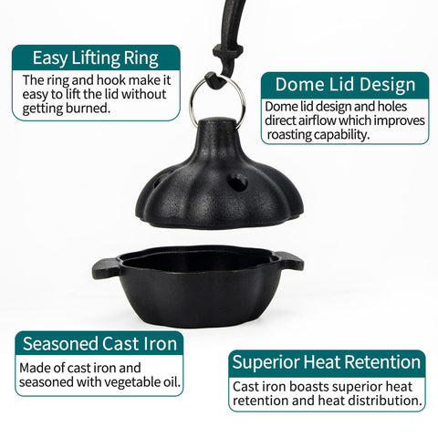 IPROUDER two-in-one handle design lets you lift lid and pan safely.