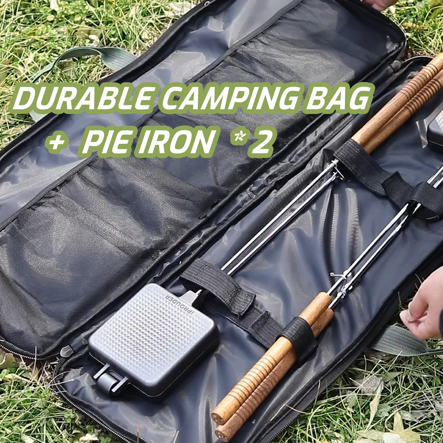 IPROUDER Two-piece set ready for family camping meals.