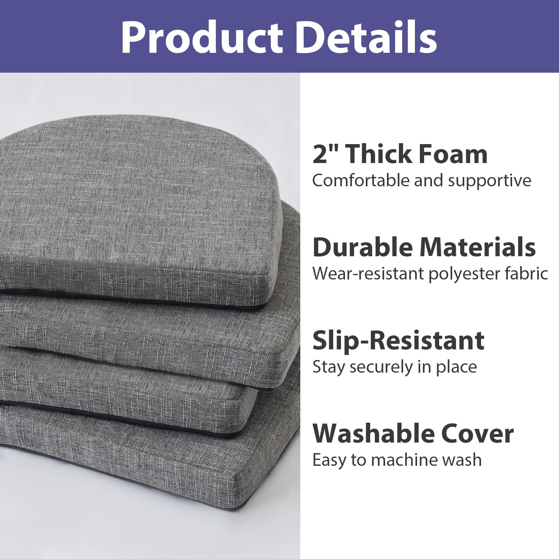 IPYNBAP chair cushions with removable cover for easy cleaning