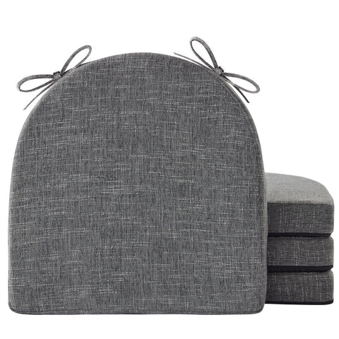 IPYNBAP chair cushions in dark grey, top view, enhanced dining comfort