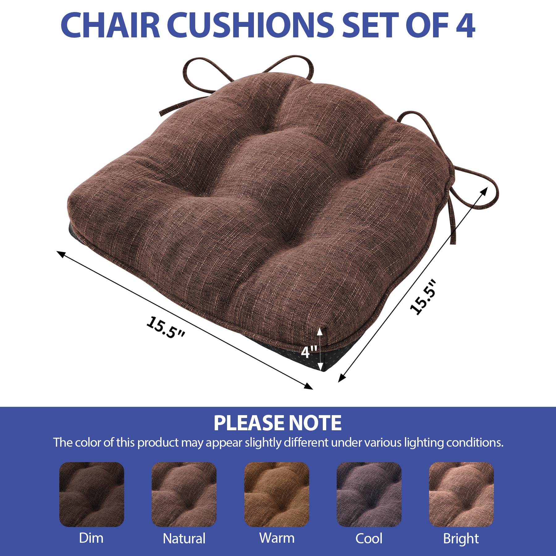 IPYNBAP chair cushion non-slip backing helps keep dining chairs stable.