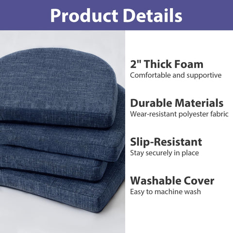 IPYNBAP removable cover chair cushions show easy machine wash convenience.