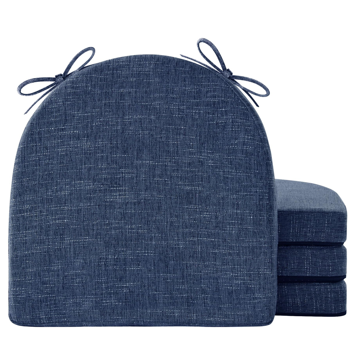 IPYNBAP dining chair cushions with ties demonstrate secure fit on chairs.