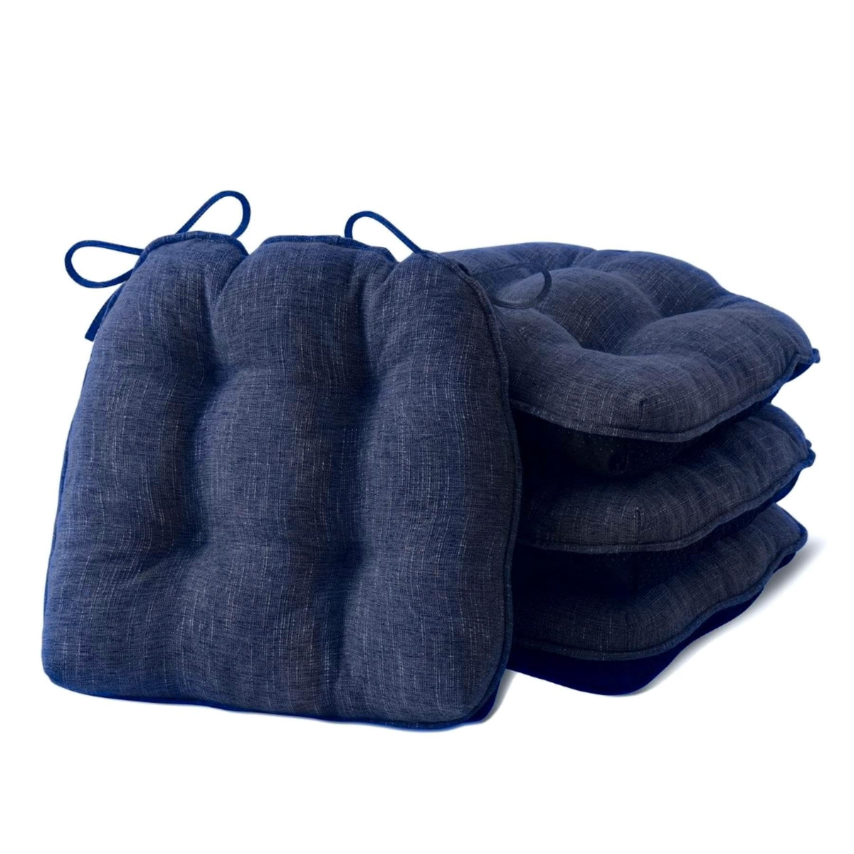 IPYNBAP navy blue chair cushion top view showing plush memory foam