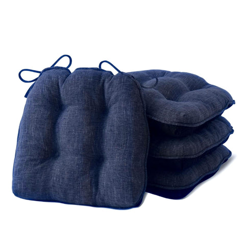 IPYNBAP navy blue chair cushion top view showing plush memory foam