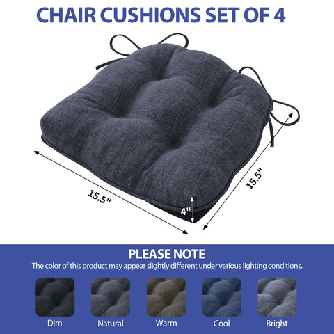 IPYNBAP chair cushion with ties and non-slip backing for stability