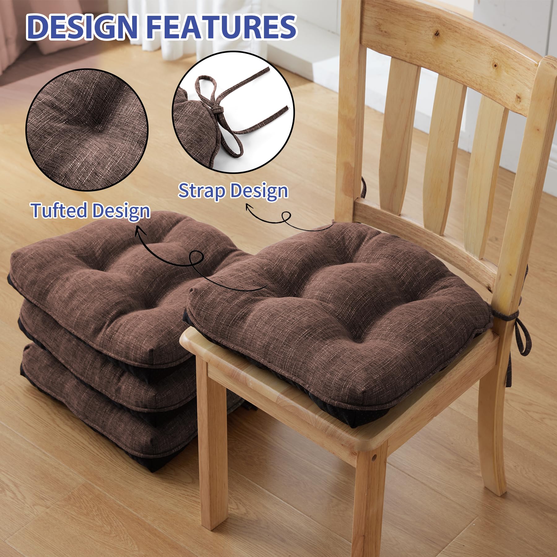 IPYNBAP tufted design chair cushion adds stylish comfort to any seat.