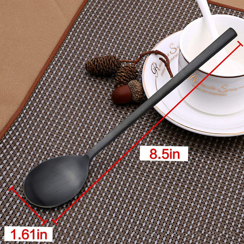 IQCWOOD modern kitchen spoon blends with flatware for a sleek table setting