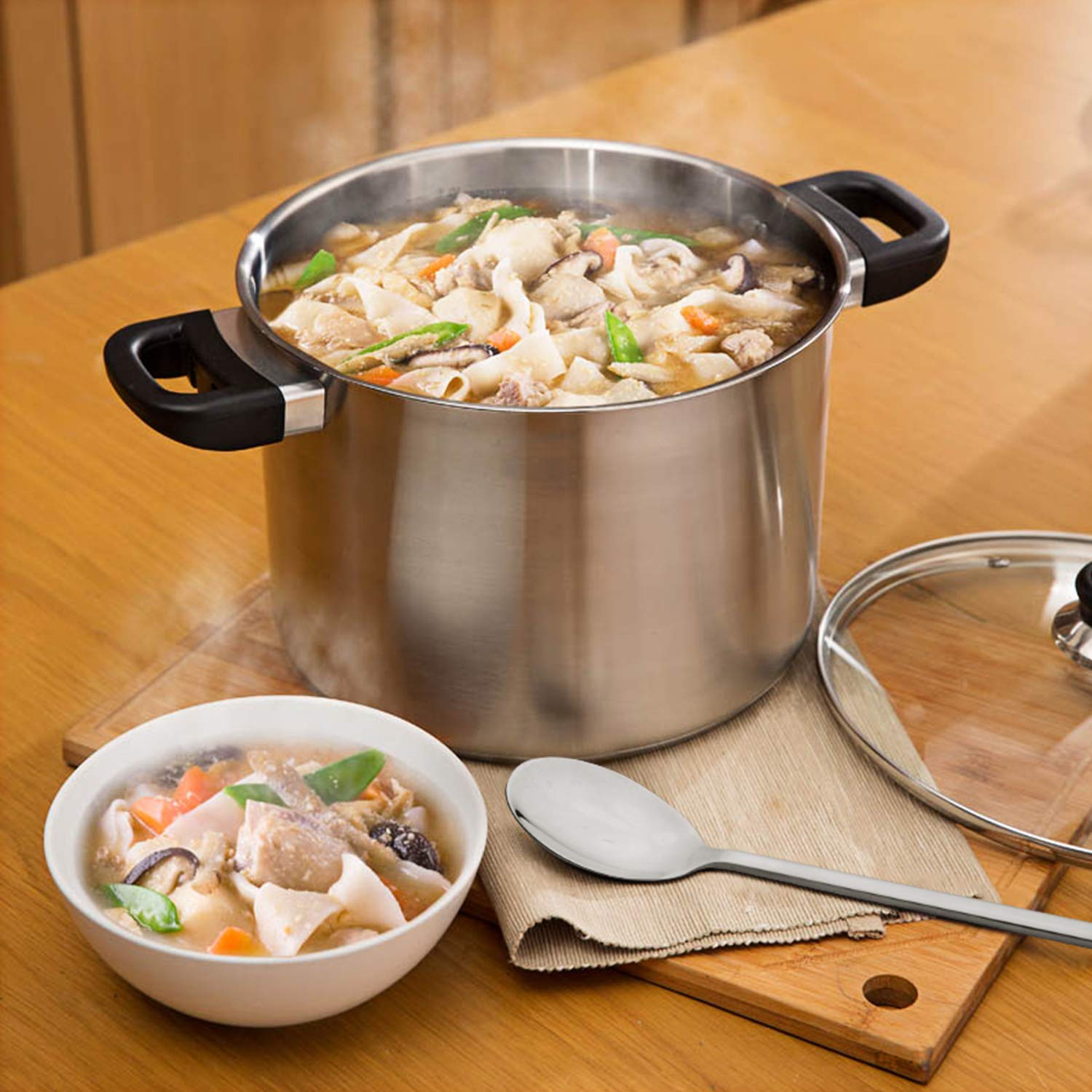 IQCWOOD multipurpose Korean spoons suit home dinners and restaurant service