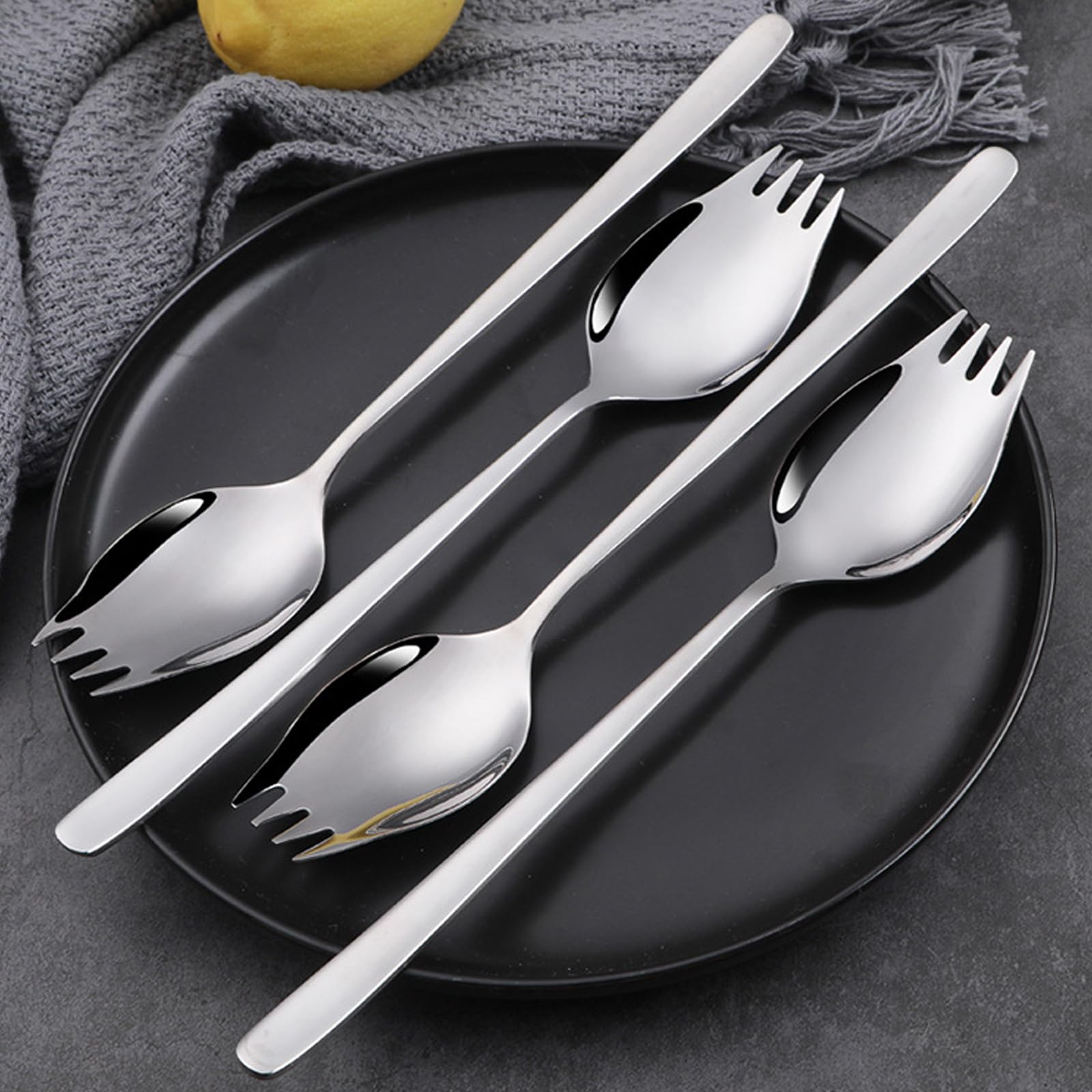 IQCWOOD sporks are dishwasher safe for easy cleanup.