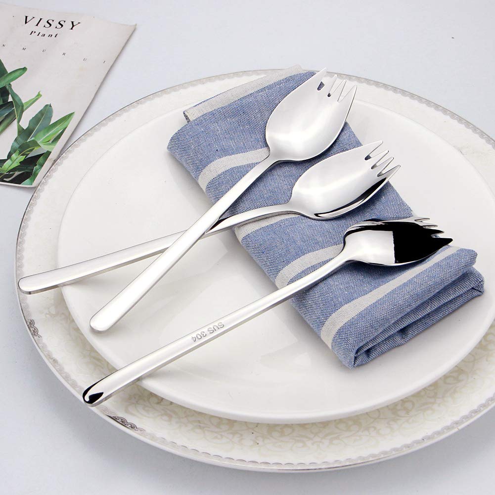 IQCWOOD sporks perfect for salad and fruit servings.