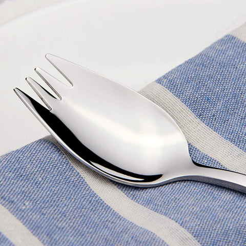 IQCWOOD sporks feature smooth edges for safe use.