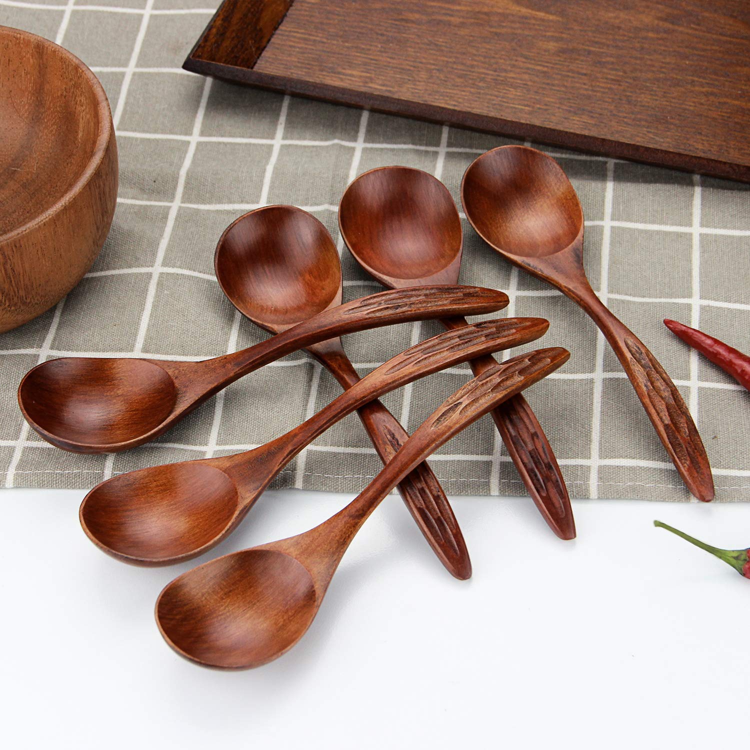 IQCWOOD wooden spoons easy to hand wash to preserve finish and longevity.