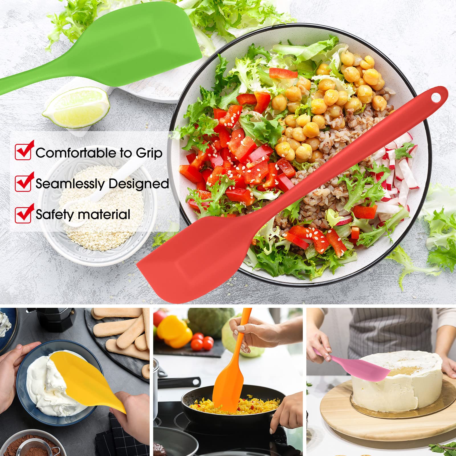 Irenare dishwasher-safe spatulas simplify cleanup after cooking and baking sessions.