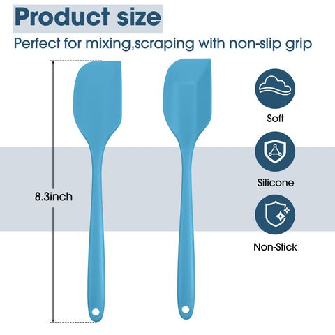 Irenare heat-resistant spatulas with stainless core offer sturdy scraping and mixing.