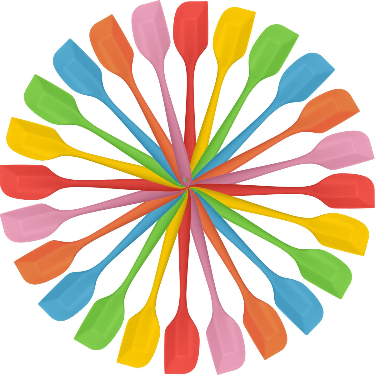 Irenare mini silicone spatulas collection in colors, heat resistant up to 500°F for safe cooking.