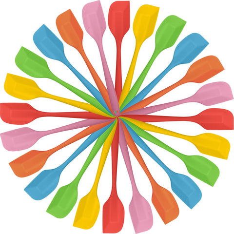 Irenare mini silicone spatulas collection in colors, heat resistant up to 500°F for safe cooking.