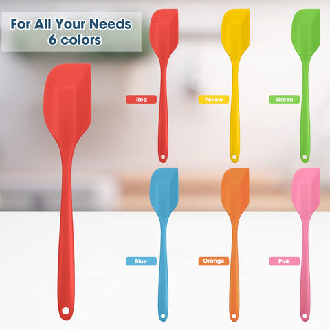 Irenare multi-color spatulas set, nonstick and flexible for easy scraping.