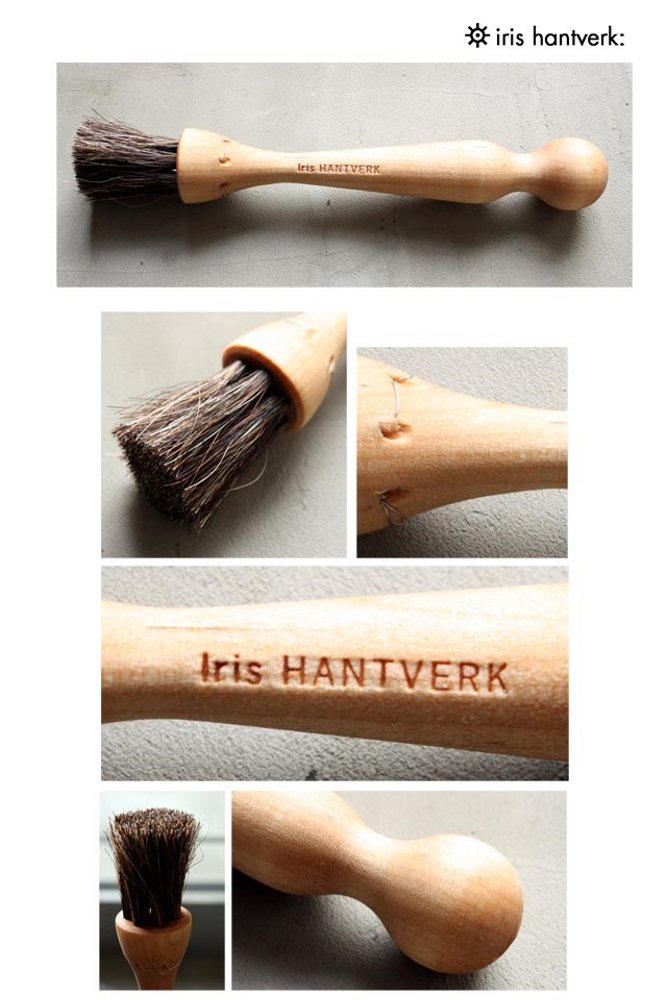 Iris Hantverk oil-treated birch wood mushroom brush ideal for delicate pastry work and small-pattern molds.