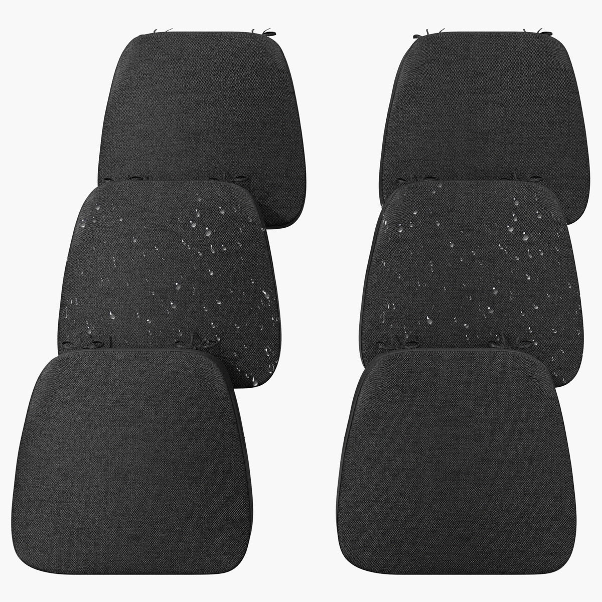 Iristykilin chair pad foam detail reveals 2.5-inch thickness for enhanced comfort.