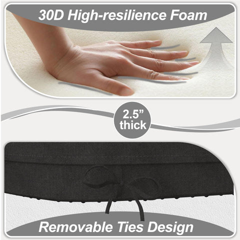 Iristykilin chair pad bottom non-slip surface keeps cushions in place.