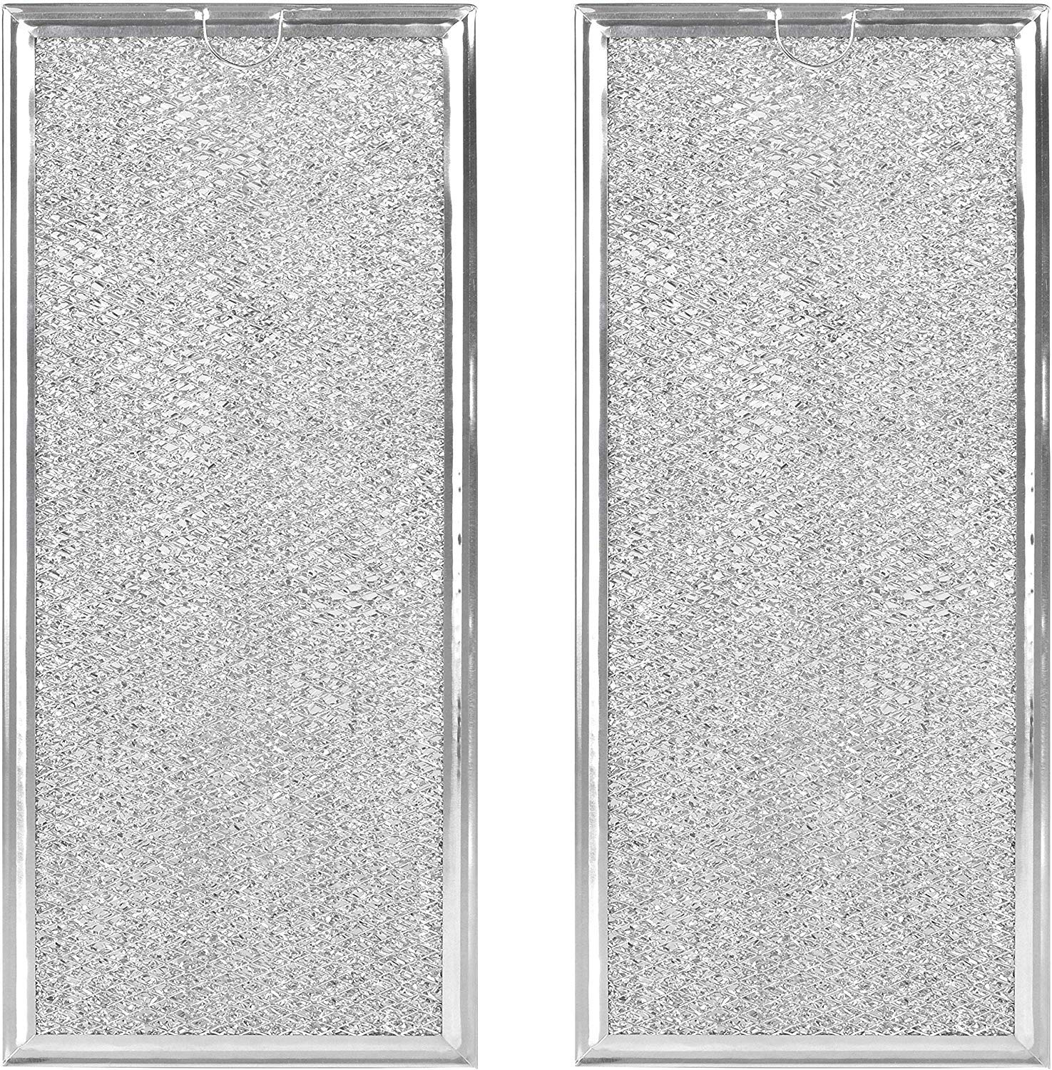 IROLEN grease filter front view; 13x6 two-pack for Whirlpool and GE.