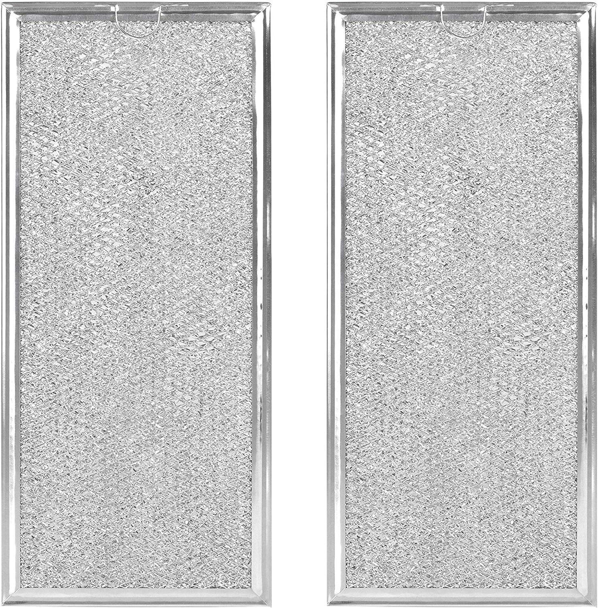 IROLEN grease filter front view; 13x6 two-pack for Whirlpool and GE.