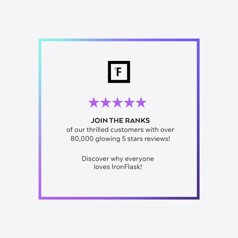 IRON °FLASK Aurora three-lid system for flexible sealing solutions.