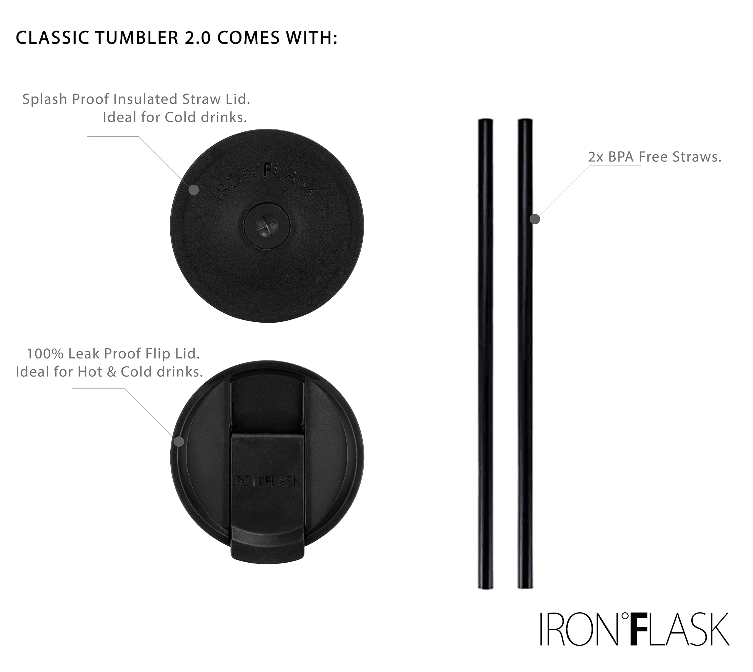 IRON °FLASK Classic fits most cup holders for easy transport