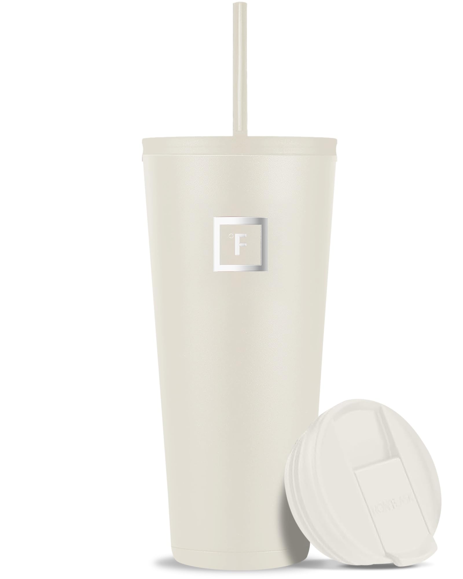 IRON °FLASK Classic Tumbler cashmere cream front view with durable powder-coated finish for daily use.