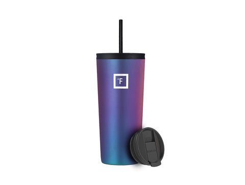 IRON °FLASK Classic Tumbler leakproof lid demonstrates spill-free sipping anywhere.