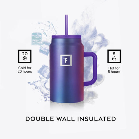 Wide mouth allows easy cleaning and thorough scrubbing.